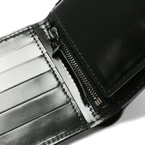 【JAM HOME MADE(ジャムホームメイド)】DIAMOND MEDIUM WALLET -CORDOVAN-　長財布　メンズ　ブランド　人気　革　ブラック　馬革　シンプル　カード　小銭入れ　たくさん入る　お手入れ　丈夫　ギフト　誕生日　誕生石　ウォレットチェーン