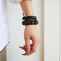 楽天市場】レザーブレスレット メンズ レザー ブレスレット