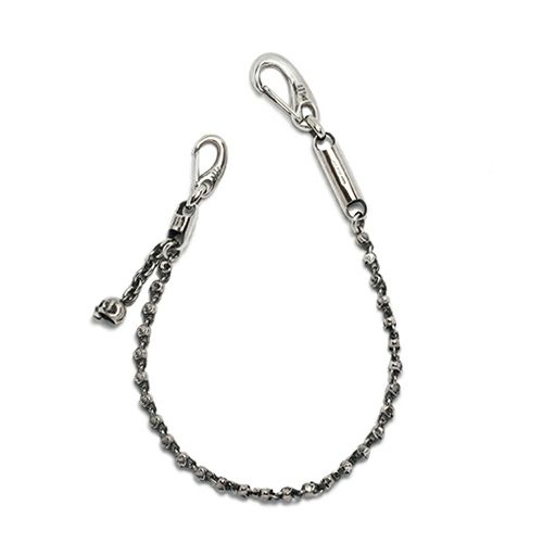 jamhomemade希少シルバー925重量級安全ピンウォレットチェーン あか抜け