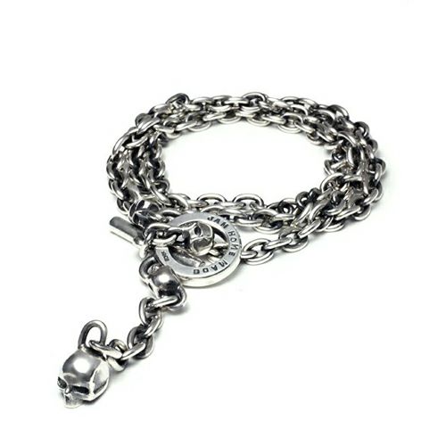 【ジャムホームメイド（JAMHOMEMADE）】レボリューションスカル 3WAY ウォレットチェーン /ネックレス, ブレスレット -シルバー925-