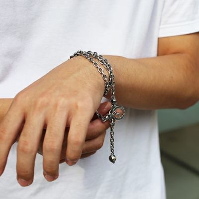 【ジャムホームメイド（JAMHOMEMADE）】レボリューションスカル 3WAY ウォレットチェーン /ネックレス, ブレスレット -シルバー925-