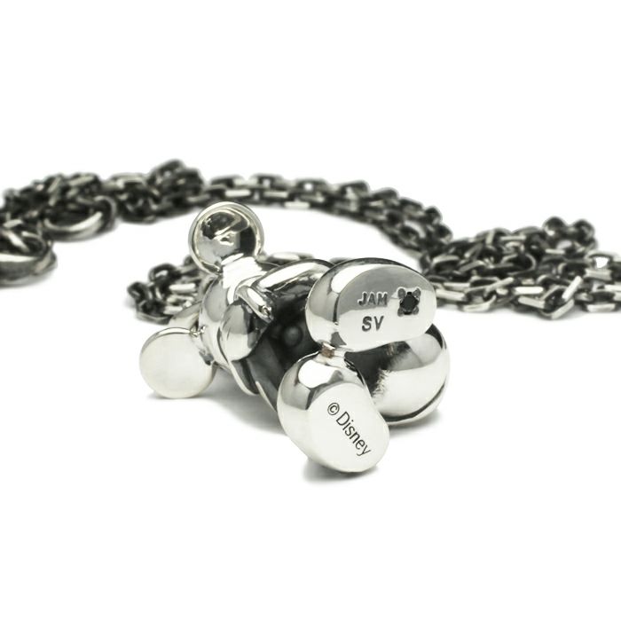 JWD-NC018)ミッキーマウスネックレスタイプ2-シルバー｜アクセサリー 
