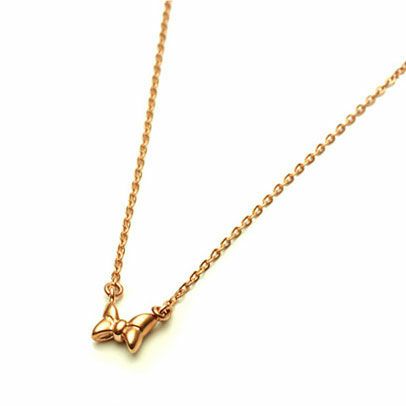 ミニー リボンネックレス - K10 イエローゴールド｜アクセサリー