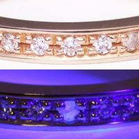 J-RI072)フラットダイヤモンドリングスターS-K10ピンクゴールド/指輪