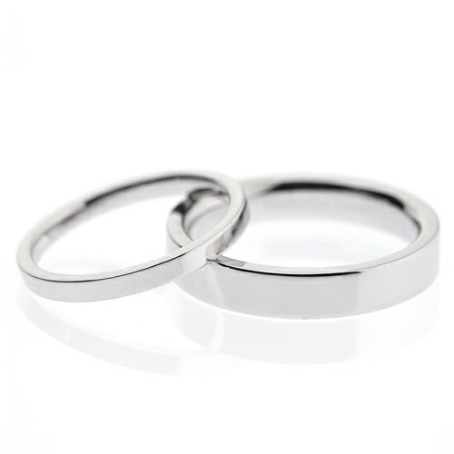 【ジャムホームメイド（JAMHOMEMADE）】カットレスリング S -K18WG- / 結婚指輪・マリッジリング