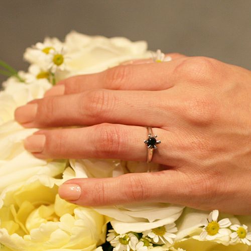 【ジャムホームメイド（JAMHOMEMADE）】3RD ブラックダイヤモンドクラシックリング / 婚約指輪・エンゲージリング
