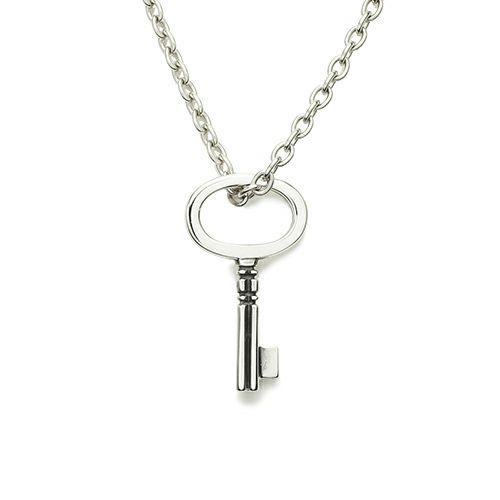 ジャムホームメイド 鍵モチーフ シルバーネックレス JG-NC007)キーラブネックレス / ペアネックレス｜アクセサリー通販の