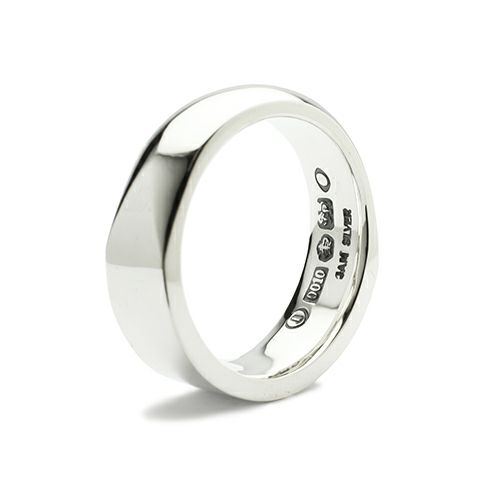 【ジャムホームメイド（JAMHOMEMADE）】ミックスフラット＆ ラウンドリング M - シルバー / 指輪