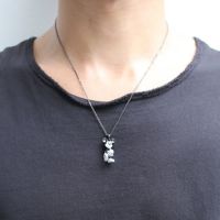 【ジャムホームメイド（JAMHOMEMADE）】ミッキー ネックレス タイプ1 - モノクロ