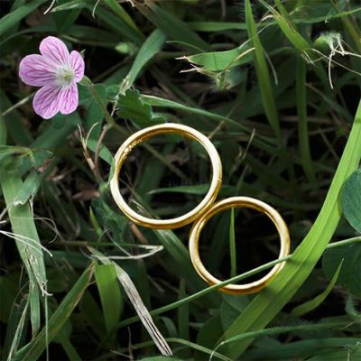 世界にひとつだけの指輪-K18YG-/結婚指輪・マリッジリングの写真