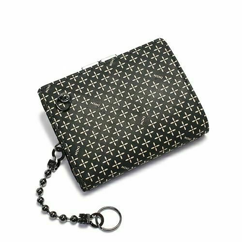 オンラインショップ限定 NUMBER(N)INE×印傳屋(印伝屋) ミディアムウォレット・がま札財布 -BLACK&WHITE- / 二つ折り財布