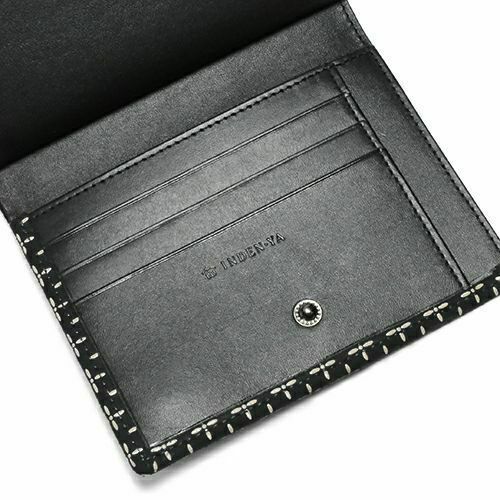 【ジャムホームメイド（JAMHOMEMADE）】オンラインショップ限定 NUMBER(N)INE×印傳屋(印伝屋） 二つ折り財布・がま札財布 -BLACK&WHITE- / ミディアムウォレット