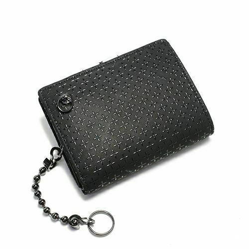 オンラインショップ限定 NUMBER(N)INE×印傳屋(印伝屋) ミディアムウォレット・がま札財布 -BLACK&BLACK- / 二つ折り財布