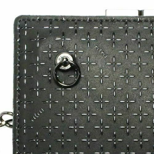 オンラインショップ限定 NUMBER(N)INE×印傳屋(印伝屋) ミディアムウォレット・がま札財布 -BLACK&BLACK- / 二つ折り財布
