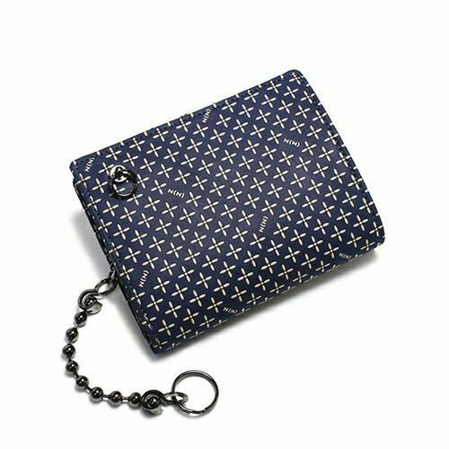 オンラインショップ限定 NUMBER(N)INE×印傳屋(印伝屋) ミディアムウォレット・がま札財布 -NAVY&WHITE- / 二つ折り財布