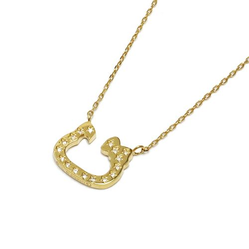 JKT016YG)ハローキティ/HelloKittyホースシューネックレス-K10 JKT016YG)ハローキティ/HelloKittyホースシューネックレス-K10
