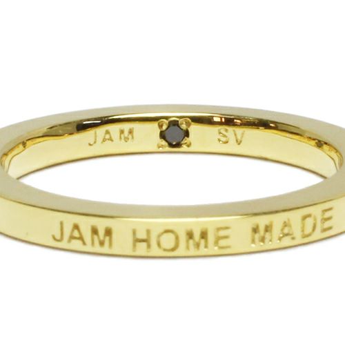 【ジャムホームメイド（JAMHOMEMADE）】フラット ダブル ダイヤモンド リング S - ゴールド / 指輪