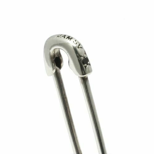 J-PI028-SV)安全ピンダイヤモンドピアスXS-シルバー/片耳