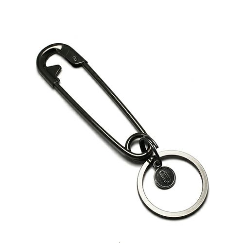 【ジャムホームメイド（JAMHOMEMADE）】安全ピン （セーフティピン） キーホルダー - ブラック