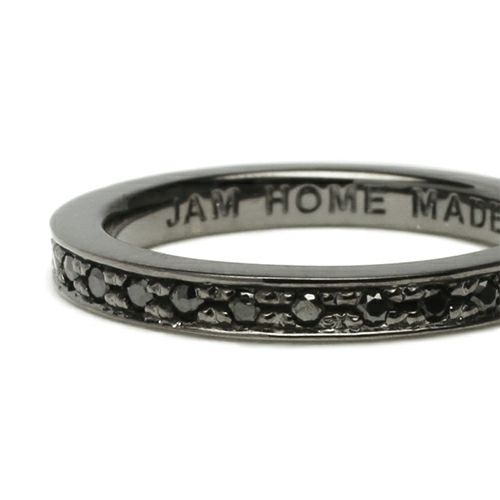 【ジャムホームメイド（JAMHOMEMADE）】フラット ダイヤモンド リング スター S - ブラック / 指輪