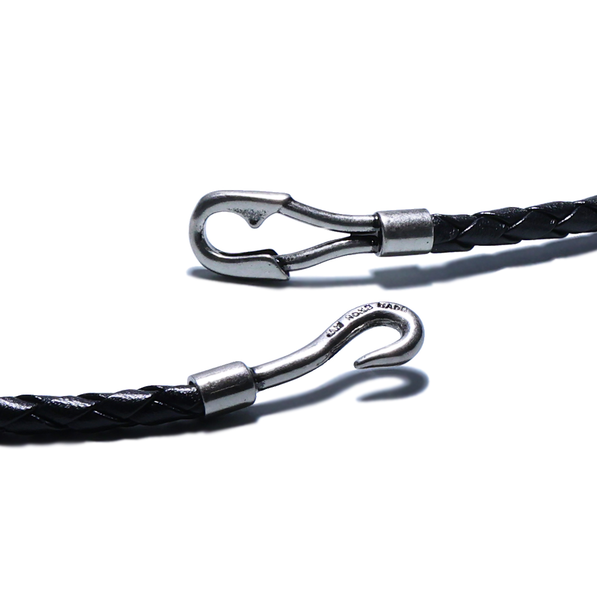 【ジャムホームメイド（JAMHOMEMADE）】編み込み レザー ブレスレット 3巻 -ブラック