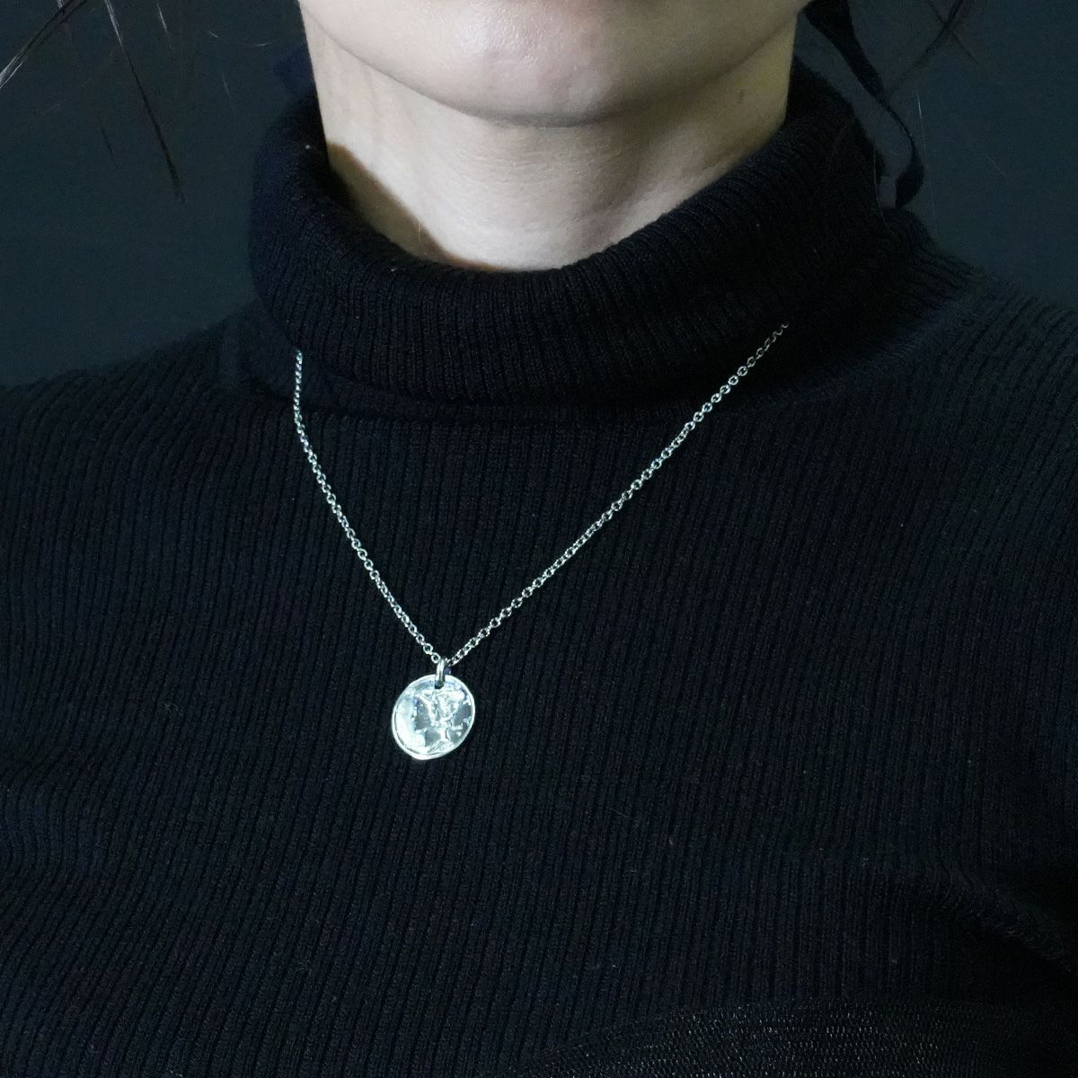 【ジャムホームメイド（JAMHOMEMADE）】コイン ネックレス ヴィンテージ マーキュリーコイン - シルバー
