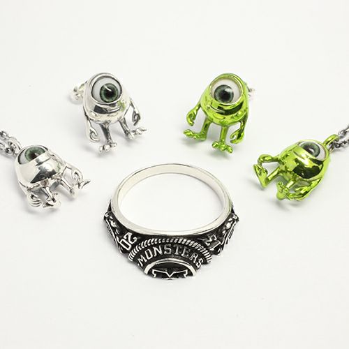 JWDMU004GR)モンスターズインク ユニバーシティマイク/ピアス-グリーン 