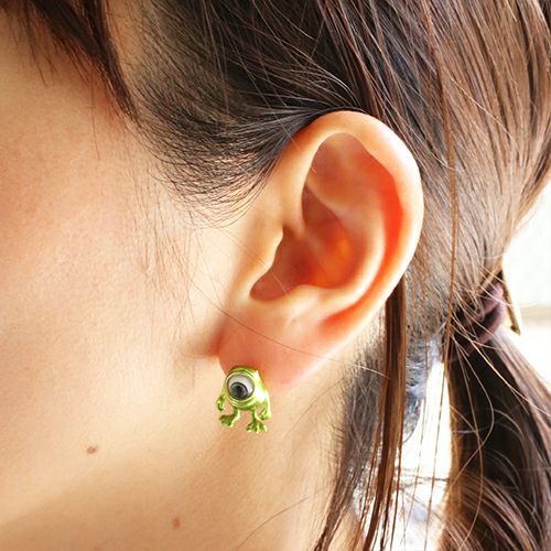 予約 モンスターズユニバーシティ マイク ピアス グリーン 片耳 アクセサリー通販のジャムホームメイド Jam Home Made