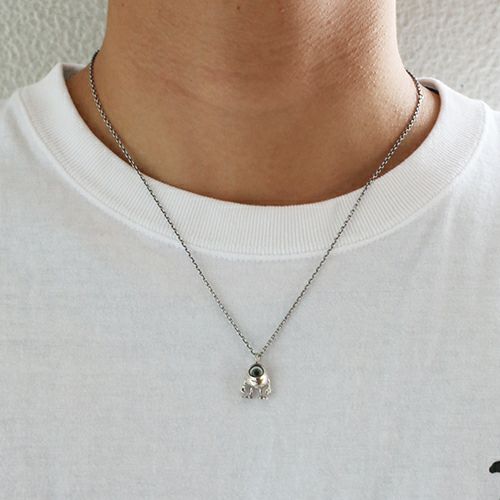 JWDMU003SV)モンスターズインク ユニバーシティマイクネックレス 