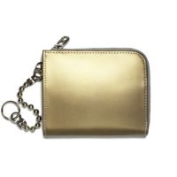 【ジャムホームメイド（JAMHOMEMADE）】L字ファスナー レザー 二つ折り 財布 “MISHIMA” モデル -Ms.GOLD & Ms.SILVER- / ミニウォレット