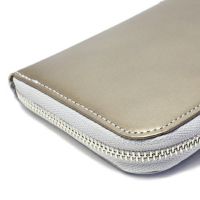 【ジャムホームメイド（JAMHOMEMADE）】L字ファスナー レザー 二つ折り 財布 “MISHIMA” モデル -Ms.GOLD & Ms.SILVER- / ミニウォレット