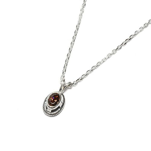 【ジャムホームメイド（JAMHOMEMADE）】11月 誕生石 スケルトン カレッジリング ネックレス S