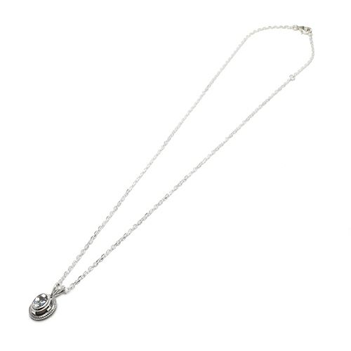 【ジャムホームメイド（JAMHOMEMADE）】4月 誕生石 スケルトン カレッジリング ネックレス M