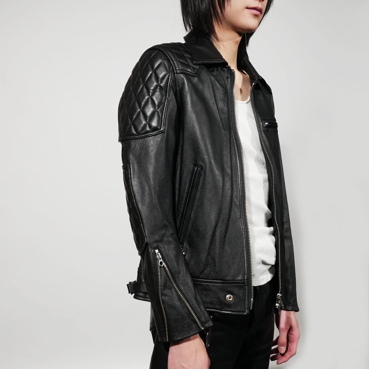【ジャムホームメイド（JAMHOMEMADE）】レザー ライダースジャケット "LEWISON"