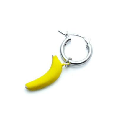 そんなバナナフープピアス-イエロー/片耳の写真