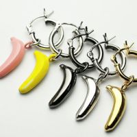 【ジャムホームメイド（JAMHOMEMADE）】そんなバナナ フープ ピアス - シルバー / 片耳