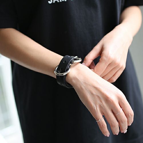 JNS835BK)ドッグカラー(首輪)=ヒューマン レザーブレスレット JNS835BK)ドッグカラー(首輪)=ヒューマン レザーブレスレット