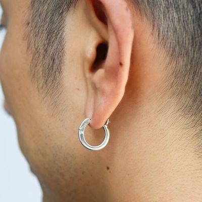 【ジャムホームメイド（JAMHOMEMADE）】DAD フープ ピアス - シルバー / 片耳