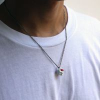 【ジャムホームメイド（JAMHOMEMADE）】ハローキティ/Hello Kitty スカル フェイス ネックレス - フルカラー