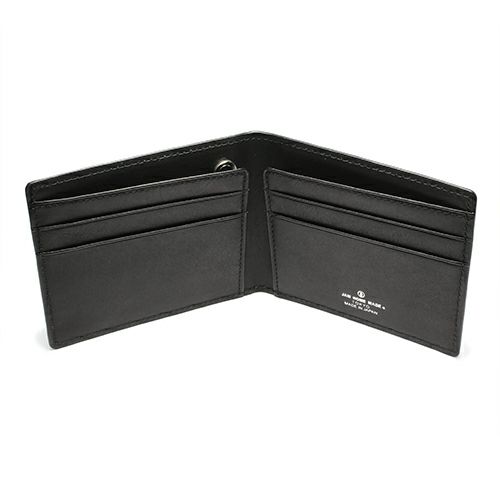 JNS873BK)スリム （薄造り） 二つ折り財布 / ミディアムウォレット