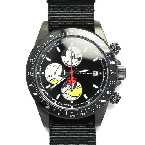 【ジャムホームメイド（JAMHOMEMADE）】シークレット ミッキー ウォッチ タイプ1 NATO - ブラック / 腕時計