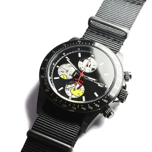 シークレットミッキーマウスウォッチタイプ1NATO-ブラック/腕時計