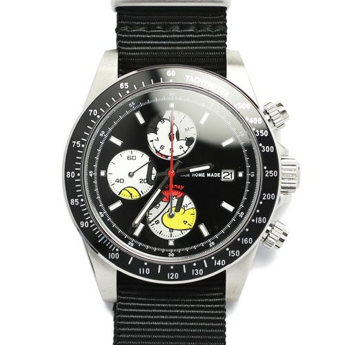 シークレット ミッキー ウォッチ タイプ1 Nato シルバー ブラック 腕時計 アクセサリー通販のジャムホームメイド Jam Home Made