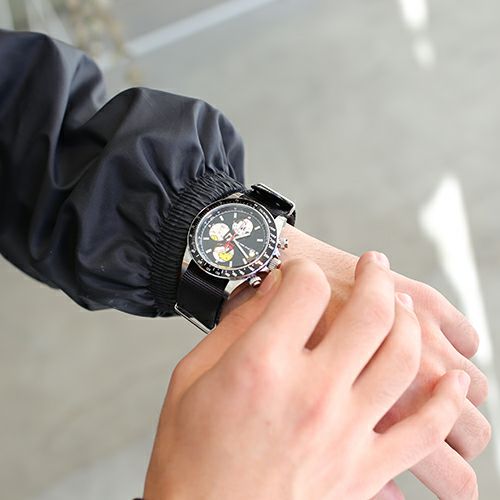シークレットミッキーマウスウォッチタイプ1NATO-シルバー/腕時計