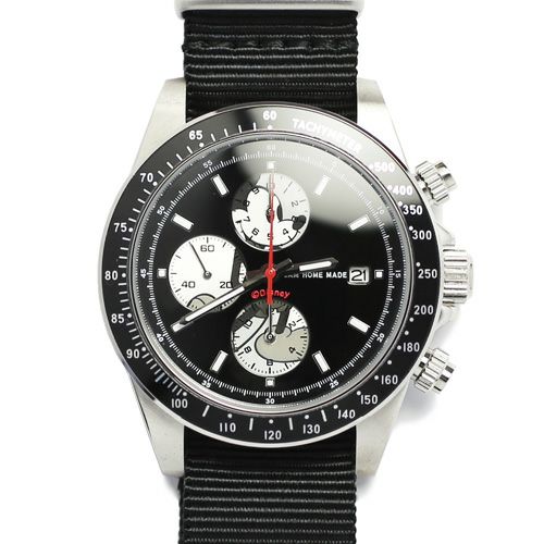 【ジャムホームメイド（JAMHOMEMADE）】シークレット ミッキー ウォッチ タイプ1 NATO -シルバー × ブラック / 腕時計