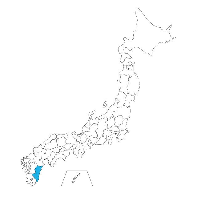 【ジャムホームメイド（JAMHOMEMADE）】日本地図 宮崎県 ネックレス