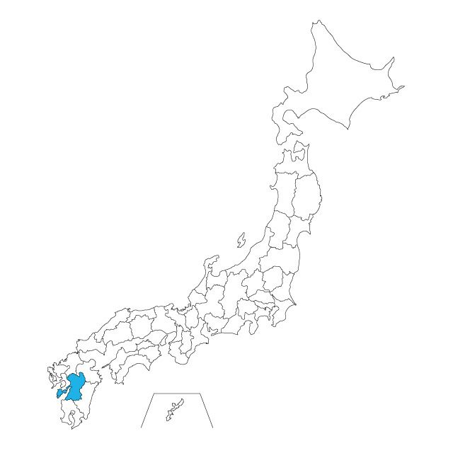 【ジャムホームメイド（JAMHOMEMADE）】日本地図 熊本県 ネックレス