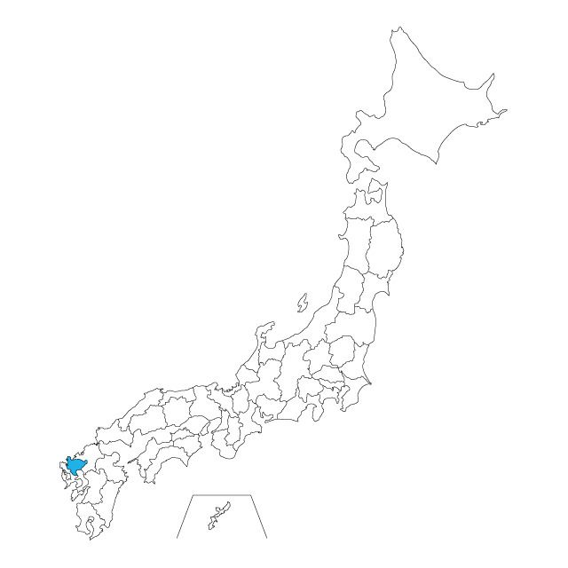 【ジャムホームメイド（JAMHOMEMADE）】日本地図 佐賀県 ネックレス