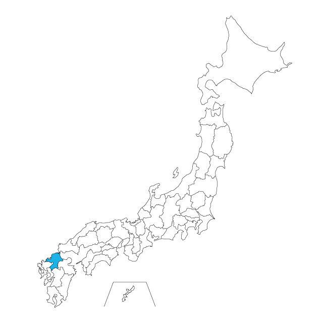 子供向けぬりえ 50 素晴らしい福岡 県 日本 地図