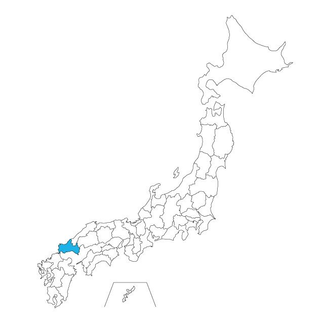 【ジャムホームメイド（JAMHOMEMADE）】日本地図 山口県 ネックレス